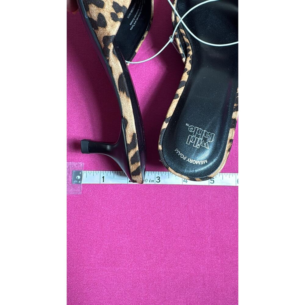 Wild Fable Leopard Print Slide Sandals Women’s Memory Foam Open Toe Size 6 - Picture 4 of 5